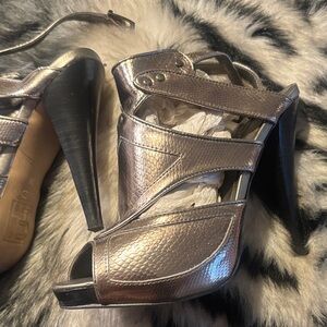 Stylish Aldo Silver High Heel Sandals